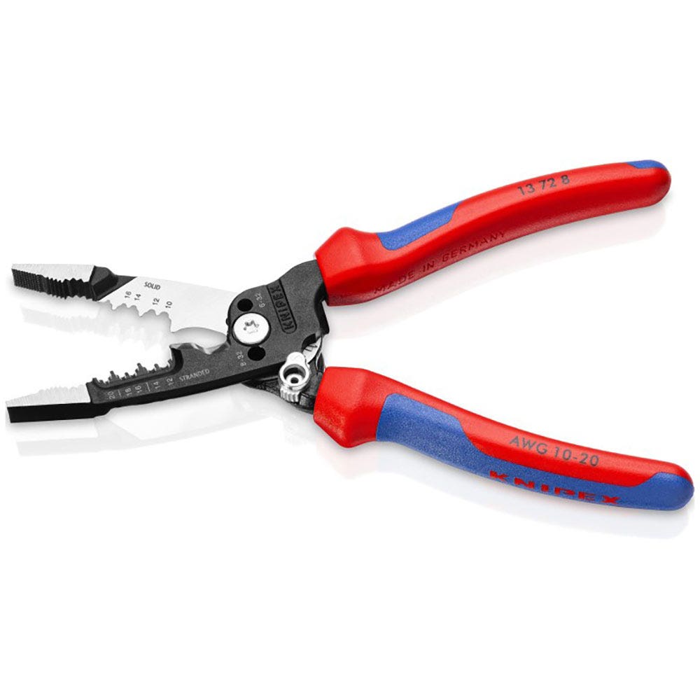 KNIPEX 200mm Multifunction Wire Stripper Soft Grip Handle 13728