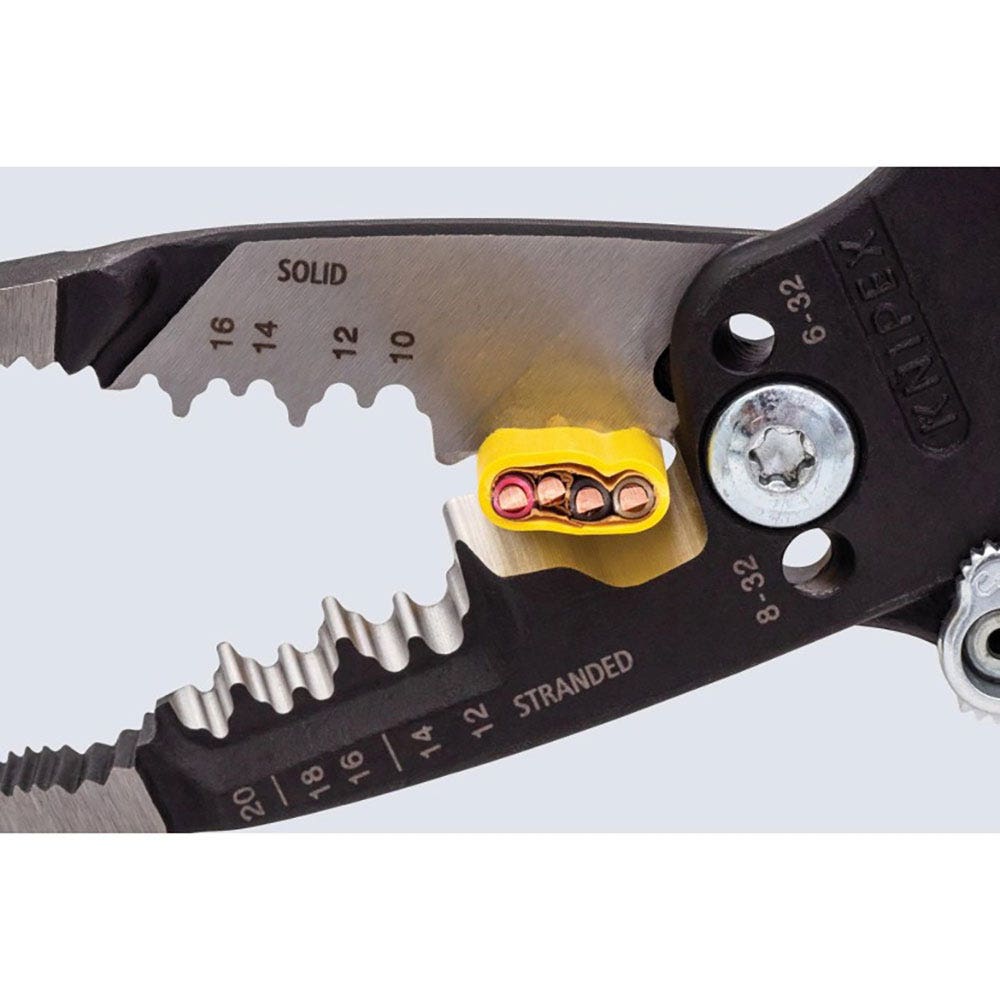 KNIPEX 200mm Multifunction Wire Stripper Soft Grip Handle 13728