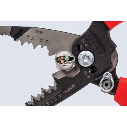 KNIPEX 200mm Multifunction Wire Stripper Soft Grip Handle 13728