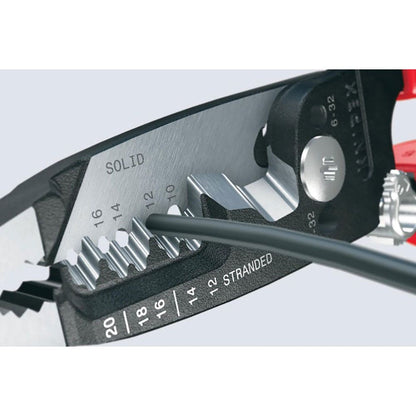 KNIPEX 200mm Multifunction Wire Stripper Soft Grip Handle 13728