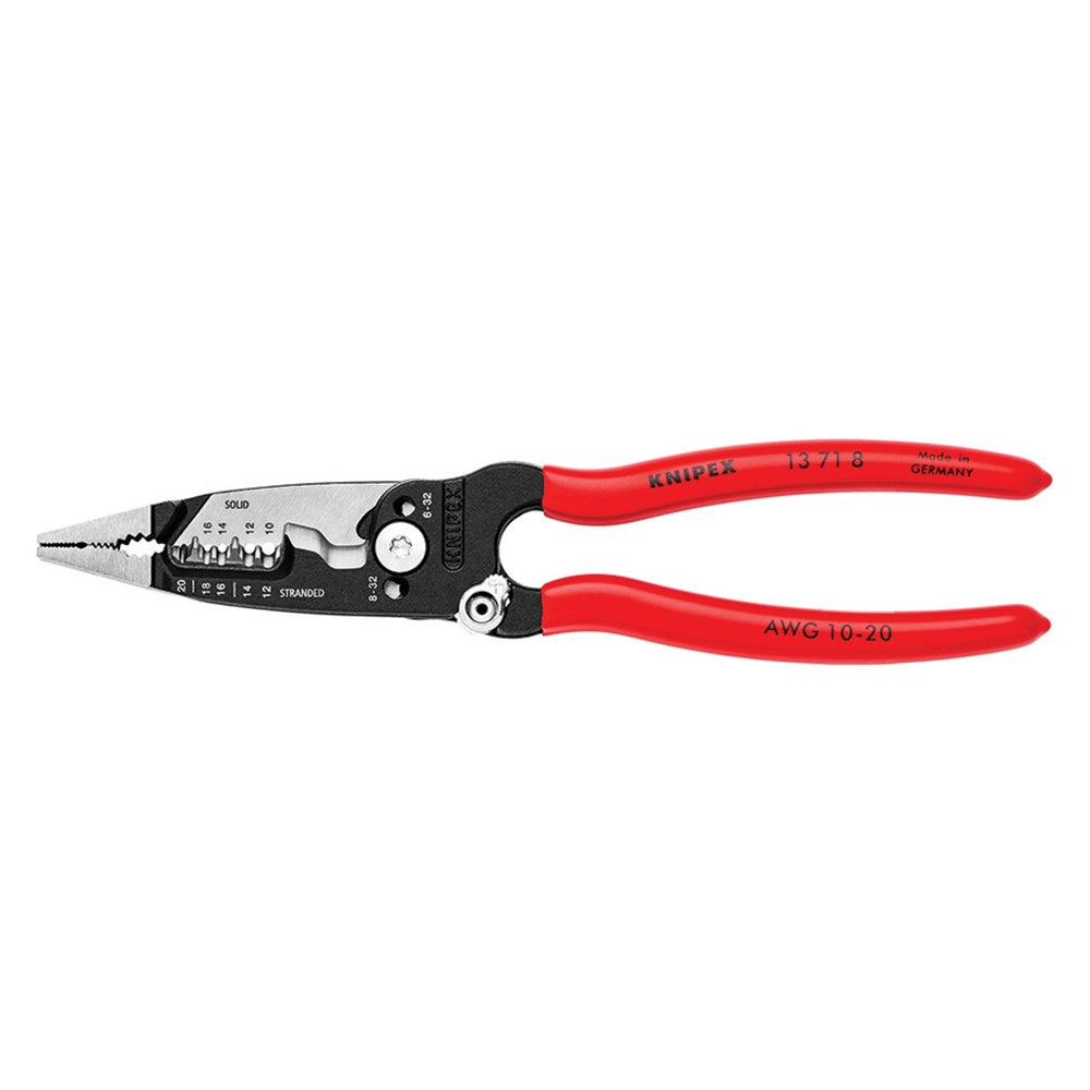 KNIPEX 200mm Multifunction Wire Stripper Plastic Grip Handle 13718