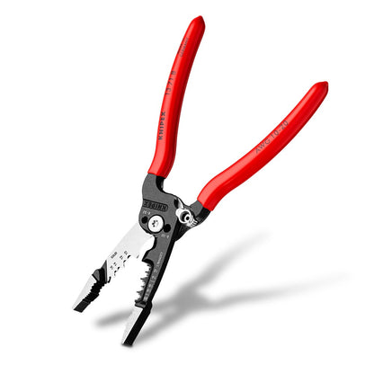 KNIPEX 200mm Multifunction Wire Stripper Plastic Grip Handle 13718