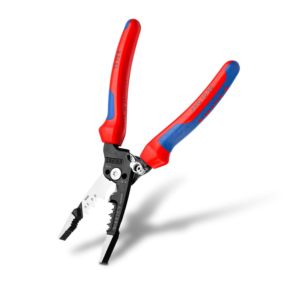KNIPEX 200mm Multifunction Wire Stripper Soft Grip Handle 13728