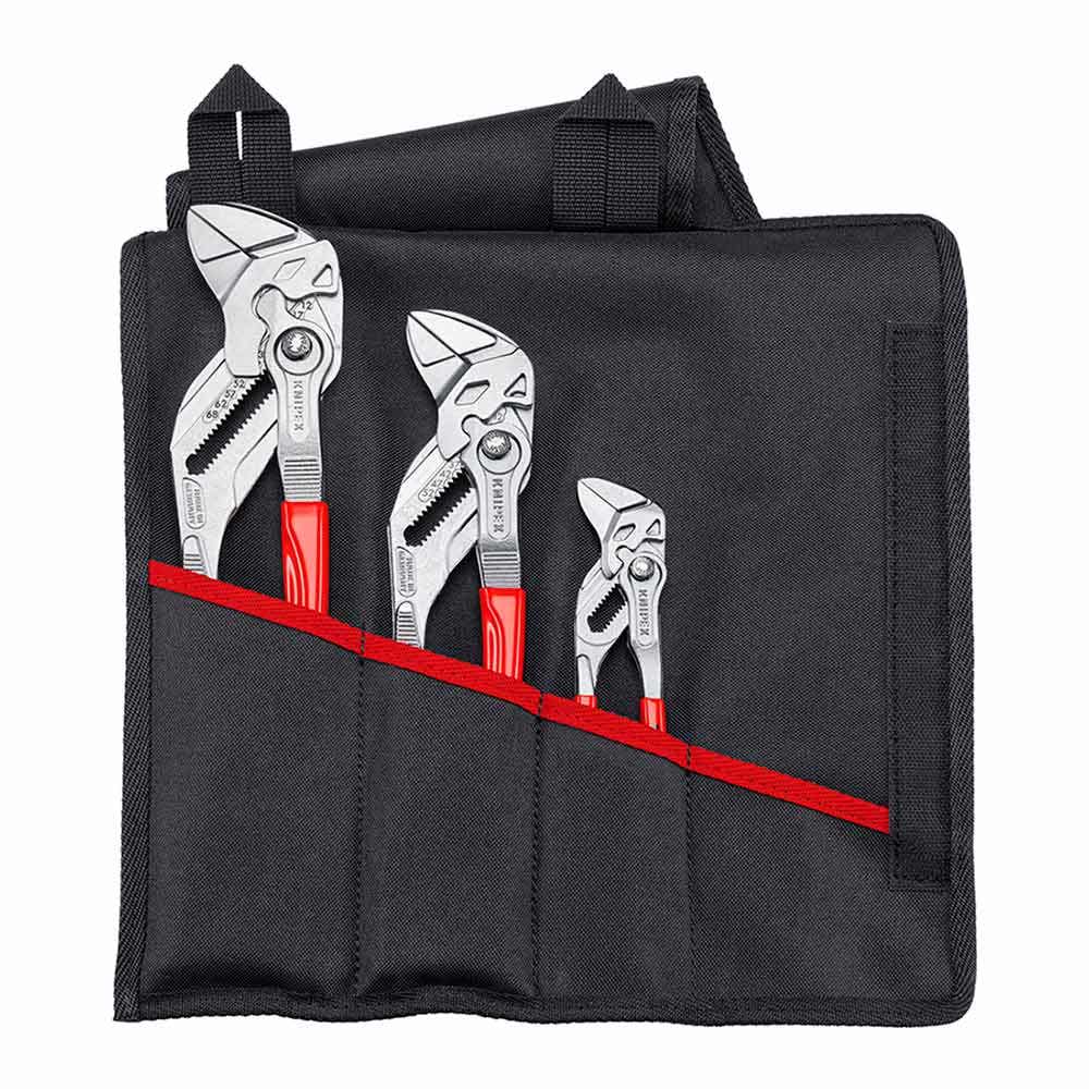 KNIPEX 3 Piece Wrench Plier Tool Roll Set 00 19 55 S7