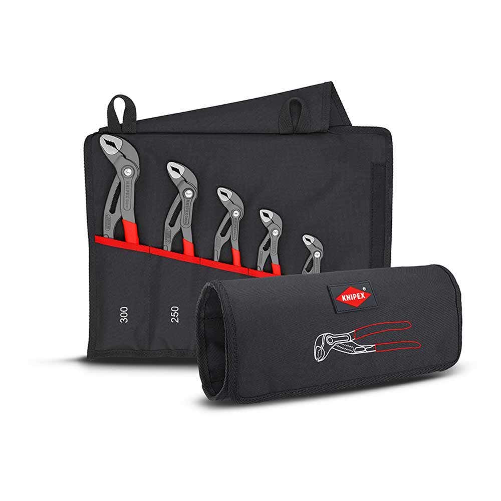 KNIPEX 5 Piece Cobra Plier Tool Roll Set 00 19 55 S5