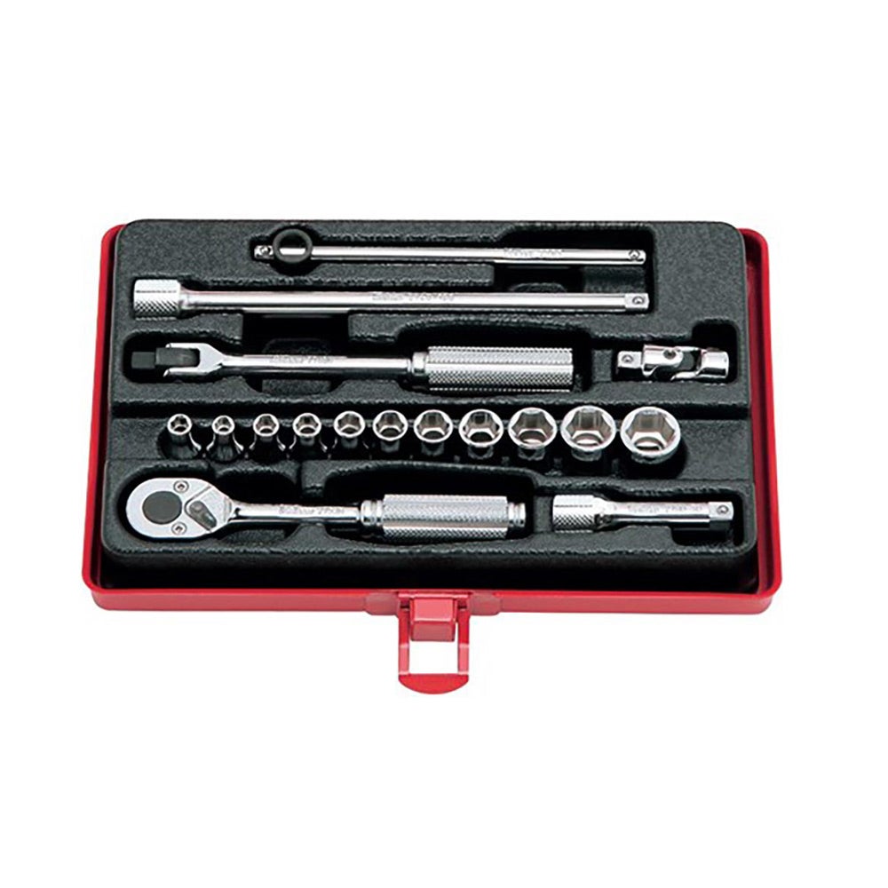 KOKEN 1 4inch SD Metric 4-12mm Socket Set - 17 Piece KO2261M