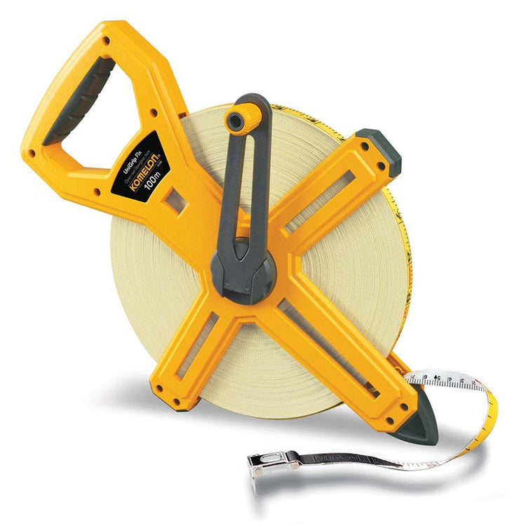 KOMELON 100m Fibreglass Open Reel Tape Measure FU100E