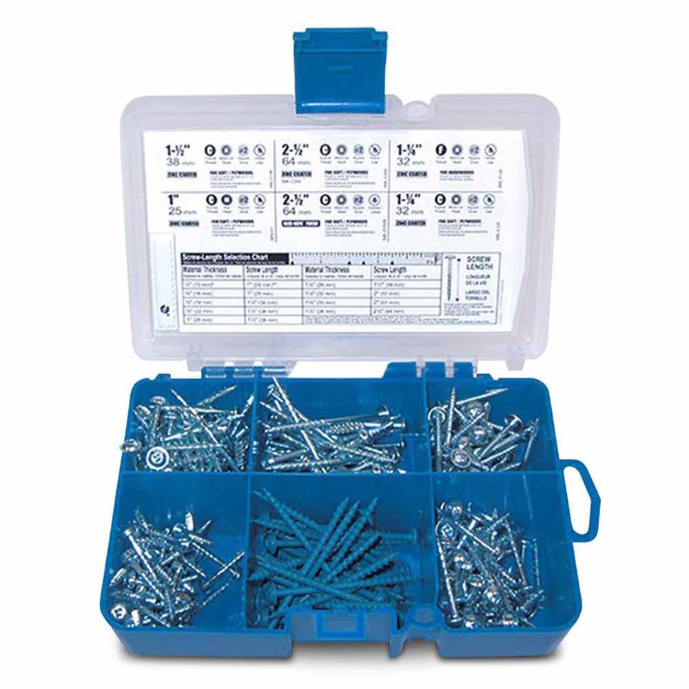 KREG 260pcs Assorted Pocket Hole Screw Starter Kit KR-SK04-INT