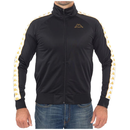 Kappa 222 Banda Anniston Men's Slim Jacket Black, White and Gold