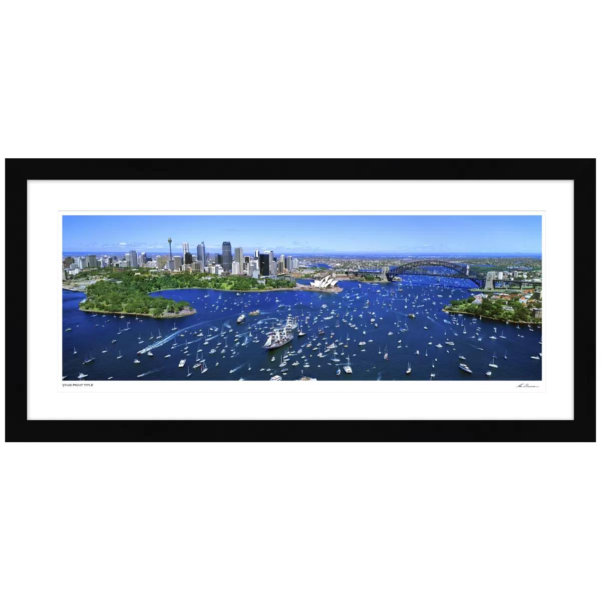 Ken Duncan Australia Day Celebrations NSW Framed Print Black 127.6 x 60.9cm