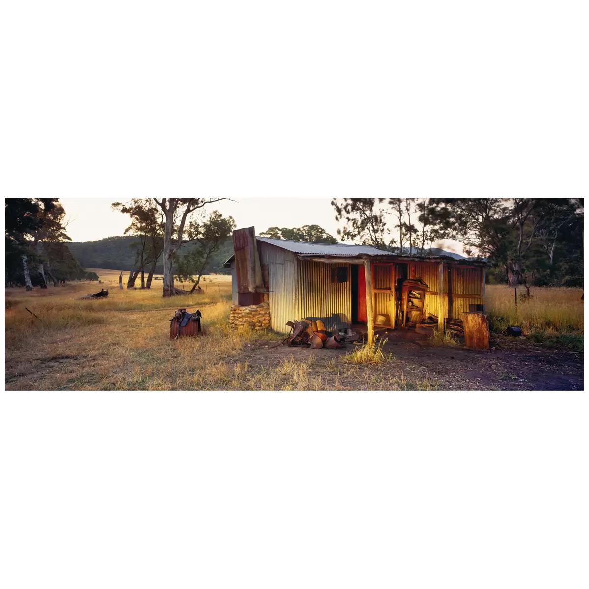 Ken Duncan Dogmans Hut Alpine NP Framed Print Black 127.6 x 60.9cm