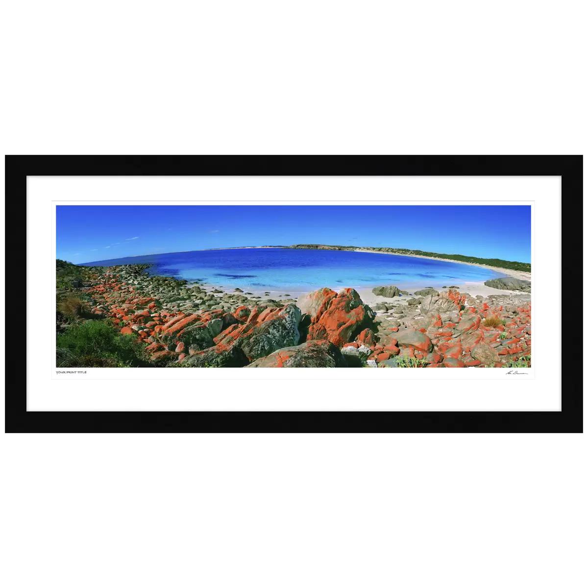 Ken Duncan Dolphin Beach Innes NP SA Black Framed Print 60.9 x 127.6cm