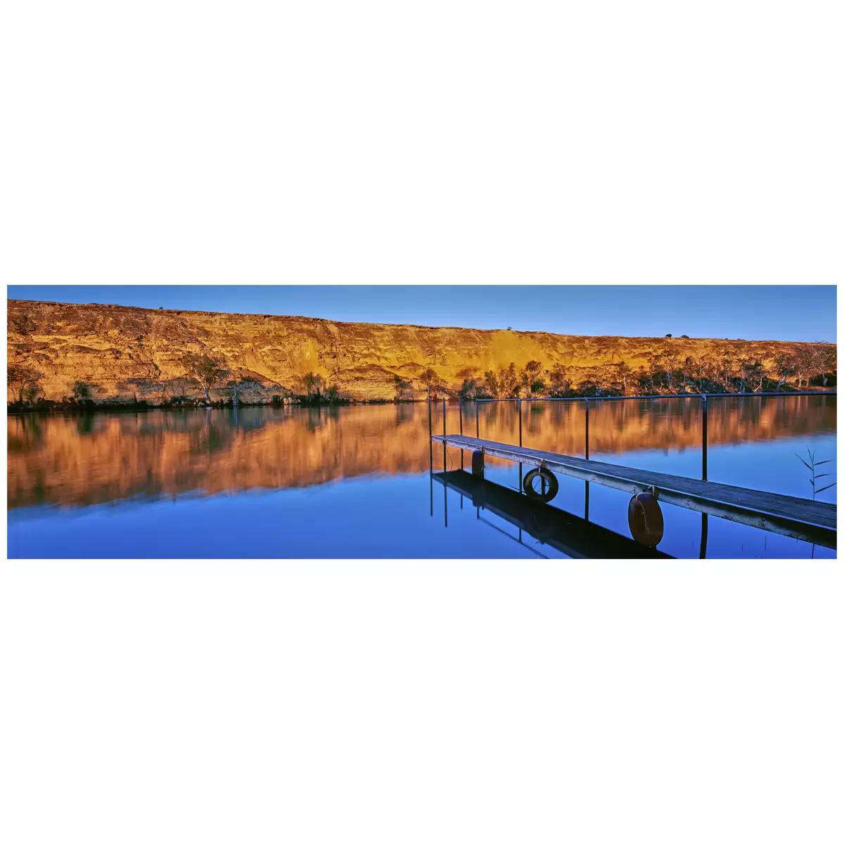Ken Duncan Flood's Jetty Swan Reach SA Framed Print Black 127.6 x 60.9cm