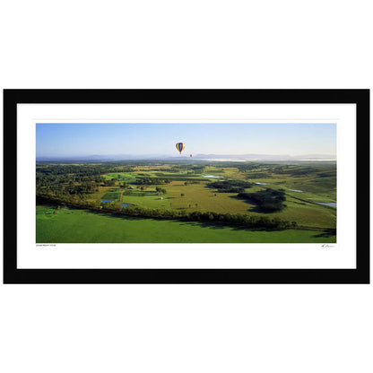 Ken Duncan Hunter Aerial NSW Framed Print White 161 x 85.8cm