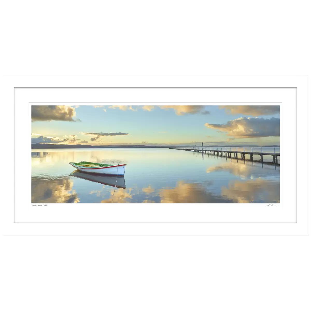 Ken Duncan Long Jetty Framed Print Black 101.2 x 57cm