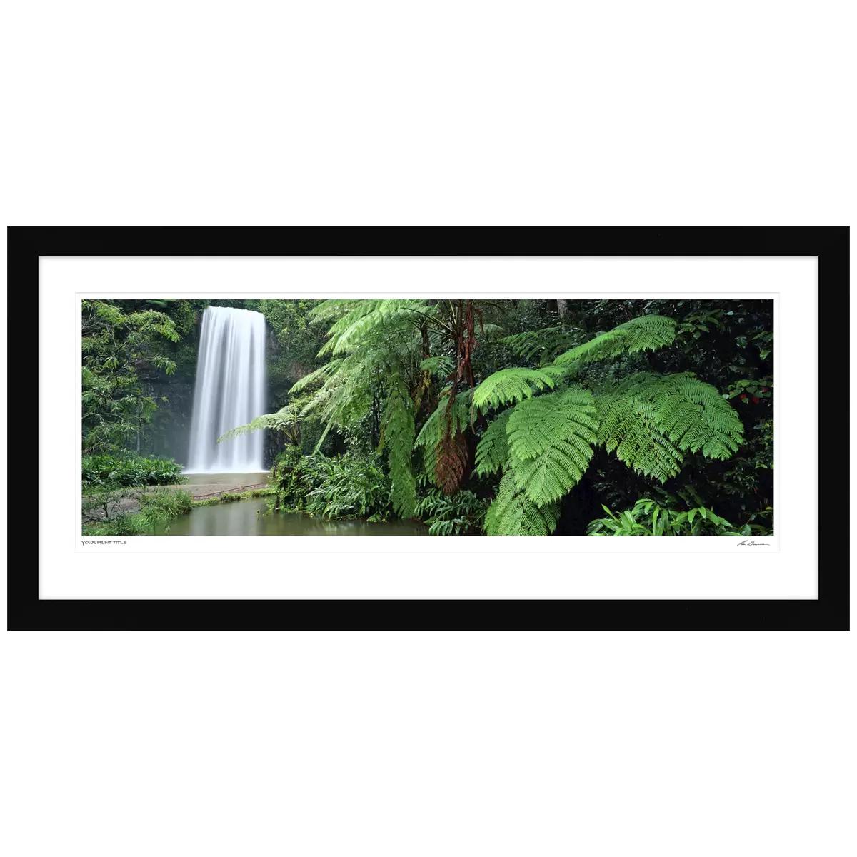Ken Duncan Millaa Millaa Falls QLD White Framed Print 140 x 75cm