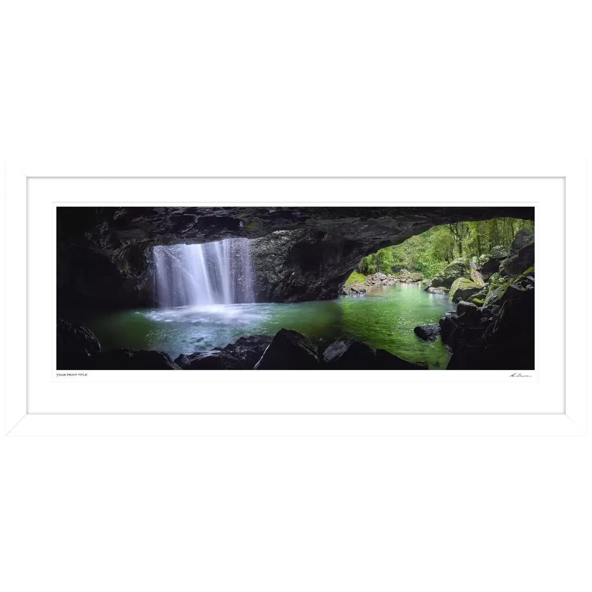 Ken Duncan Natural Bridge QLD Black Framed Print 60.9 x 127.6cm