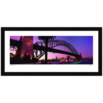 Ken Duncan Sunset Sydney Harbour Bridge Framed Print Black 127.6 x 60.9cm