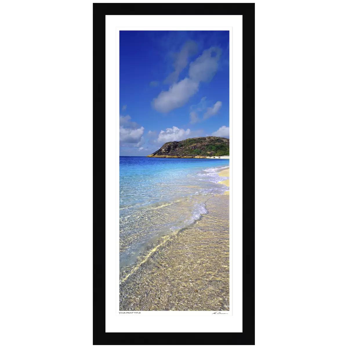 Ken Duncan Tranquil Getaway Black Framed Print 57 x 101.2cm