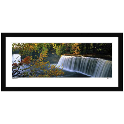 Ken Duncan Upper Tahquamenon Falls MI White Framed Print 60.9 x 127.6cm