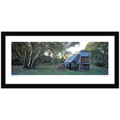 Ken Duncan Wallace Hut Alpine National Park Falls Creek White Framed Print 60.9 x 127.6cm