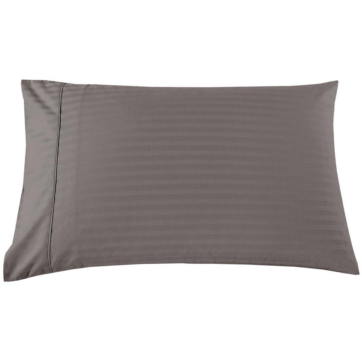 Kensington 1200 Thread Count Cotton Stripe Single Sheet Set Charcoal
