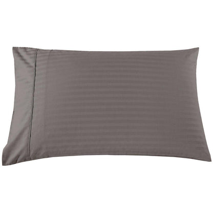 Kensington 1200 Thread Count Cotton Stripe Single Sheet Set Charcoal