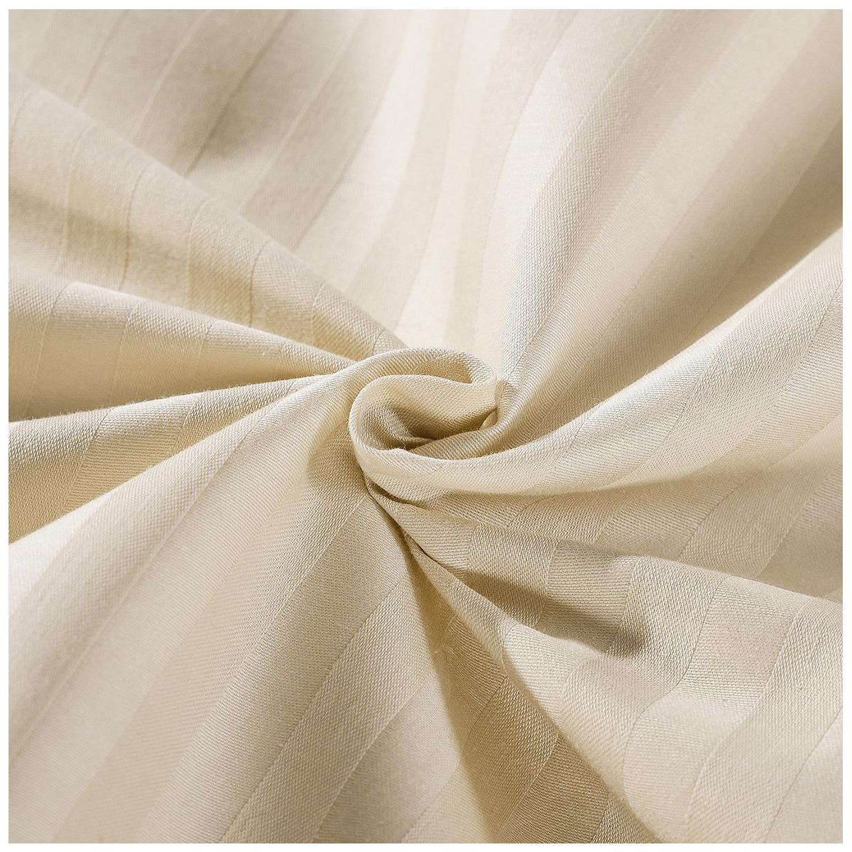 Kensington 1200 Thread Count Cotton Stripe Single Sheet Set Sand