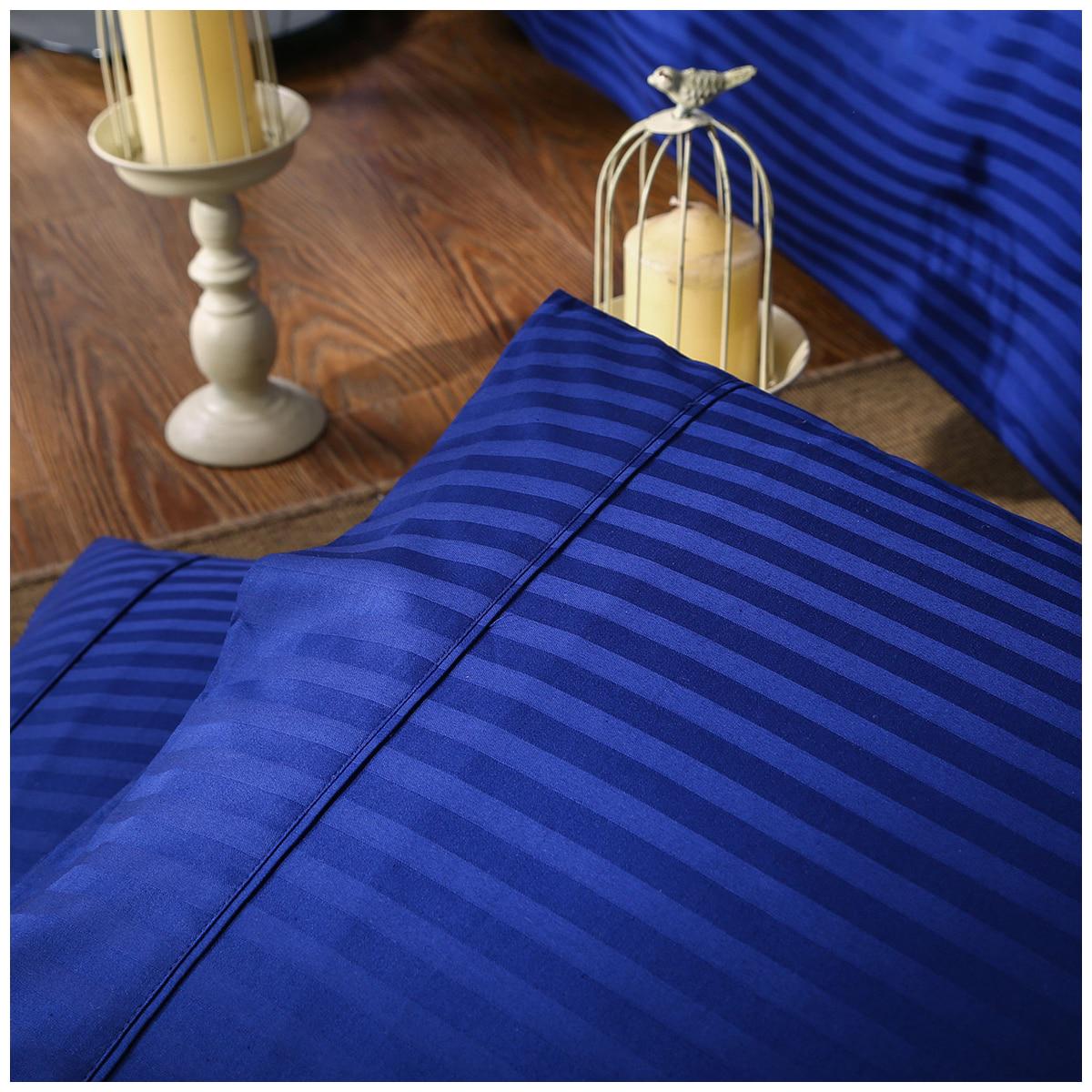 Kensington 1200 Thread Count Cotton Stripe Single Sheet Set Indigo