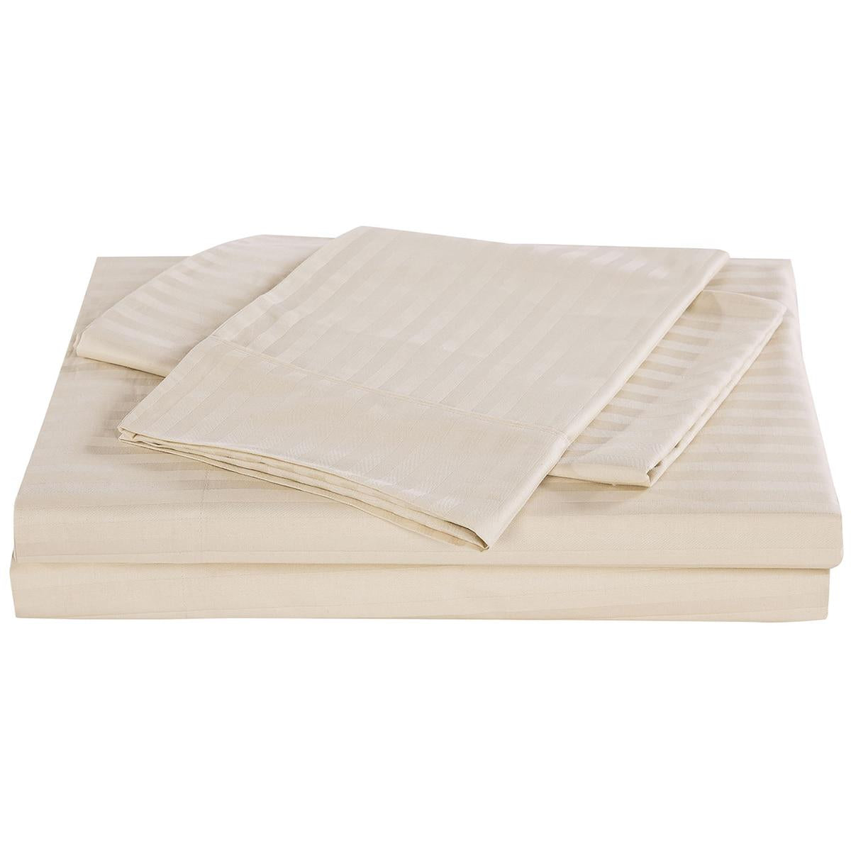 Kensington 1200 Thread Count Cotton Stripe Single Sheet Set Navy
