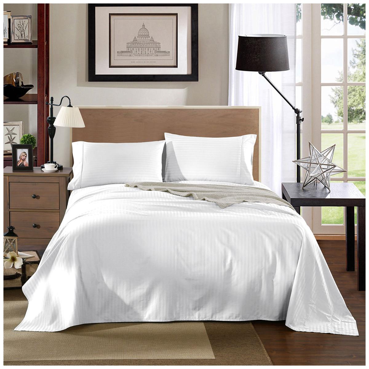 Kensington 1200 Thread Count Stripe Cotton Sheet Set Double Navy