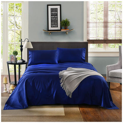 Kensington 1200 Thread Count Stripe Cotton Sheet Set Double