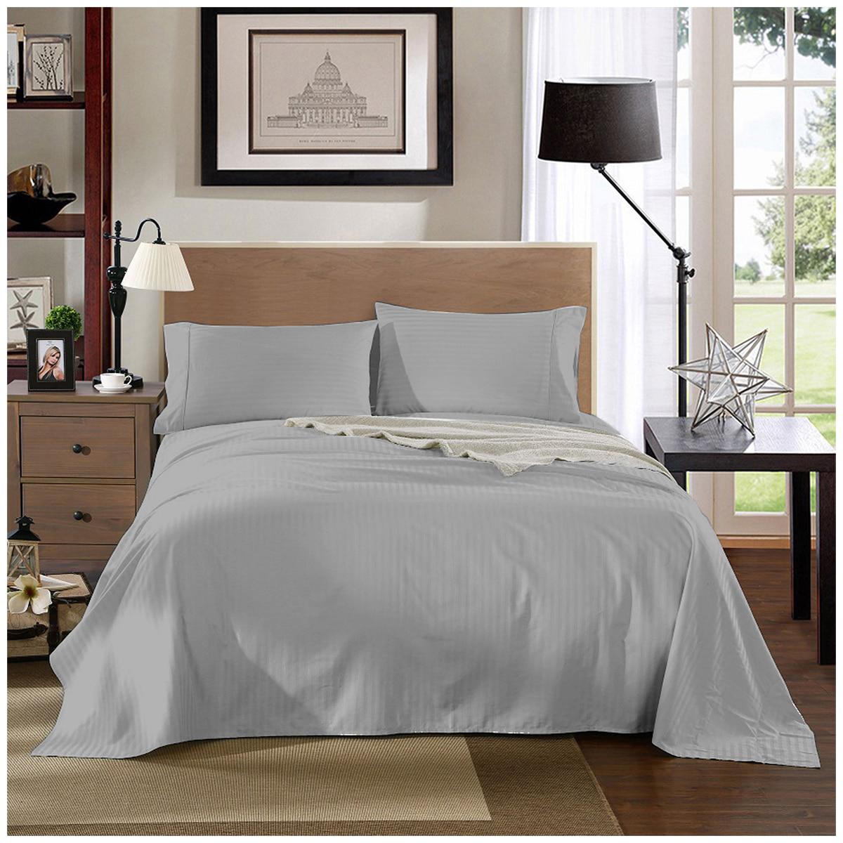 Kensington 1200 Thread Count Stripe Cotton Sheet Set Double Navy