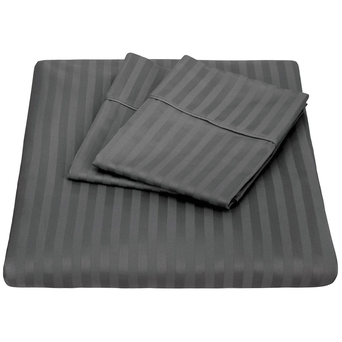 Kensington 1200 Thread Count Cotton Stripe Single Sheet Set Navy