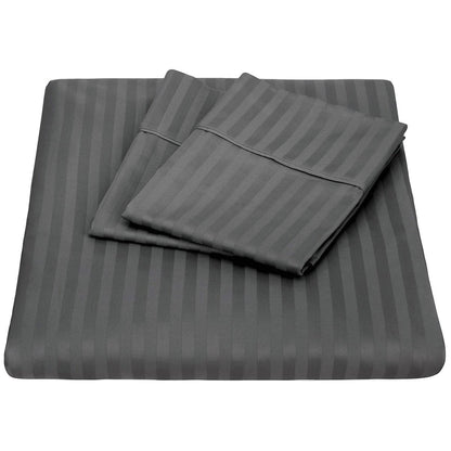 Kensington 1200 Thread Count Cotton Stripe Single Sheet Set Navy