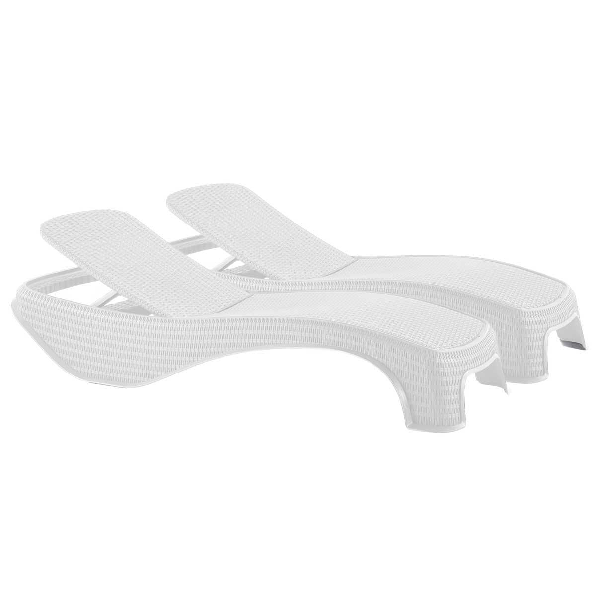 Keter Atlantic Sun Lounger White 2 Piece Set