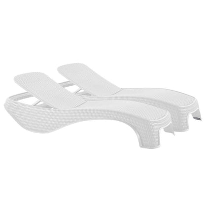 Keter Atlantic Sun Lounger White 2 Piece Set