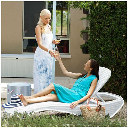 Keter Atlantic Sun Lounger White 2 Piece Set