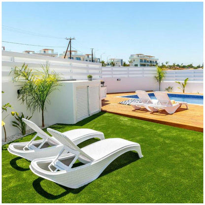 Keter Atlantic Sun Lounger White 2 Piece Set