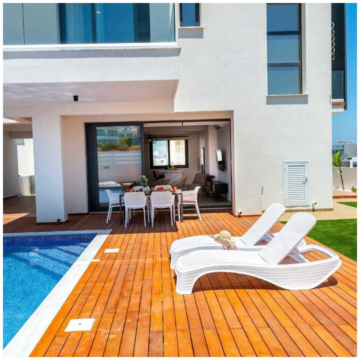 Keter Atlantic Sun Lounger White 2 Piece Set
