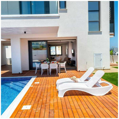 Keter Atlantic Sun Lounger White 2 Piece Set