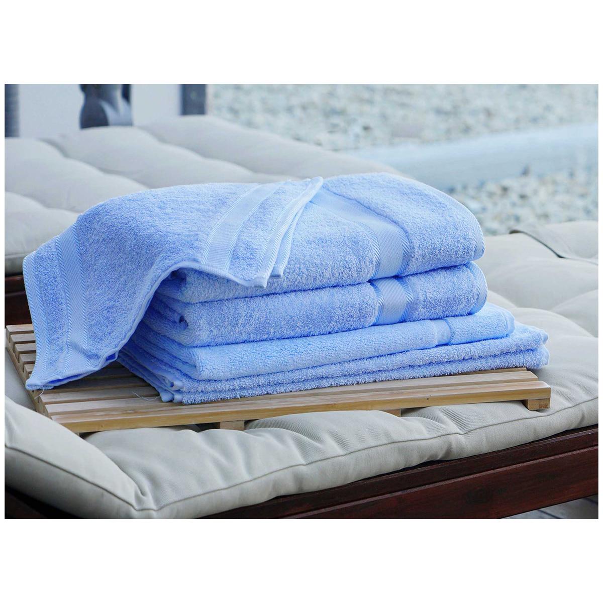 Kingtex Plain Dyed Combed Cotton Bath Sheet Set 7 Piece Forest