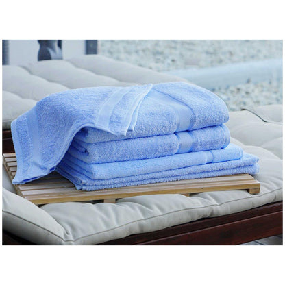 Kingtex Plain Dyed Combed Cotton Bath Sheet Set 7 Piece Forest