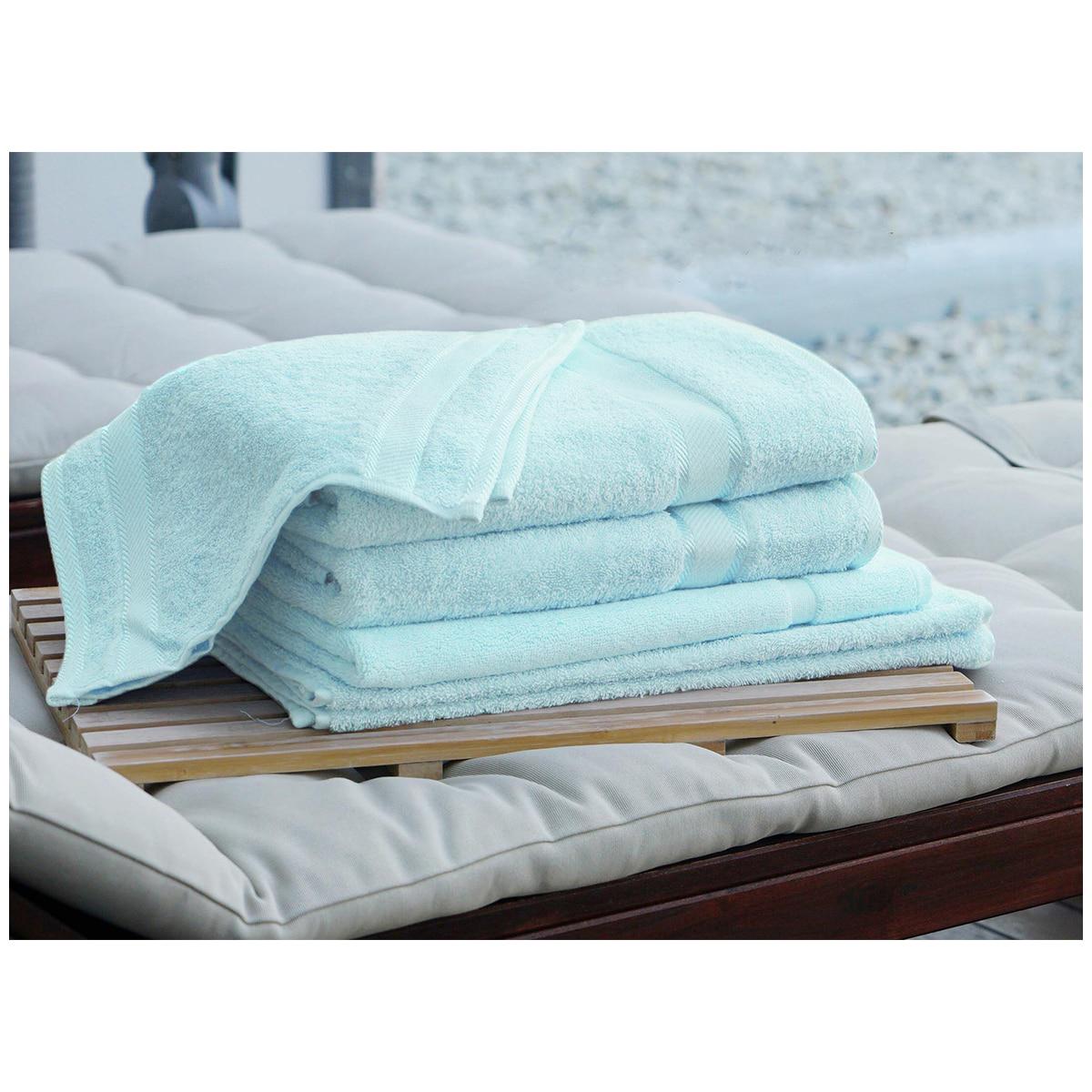 Kingtex Plain Dyed Combed Cotton Bath Sheet Set 7 Piece Forest