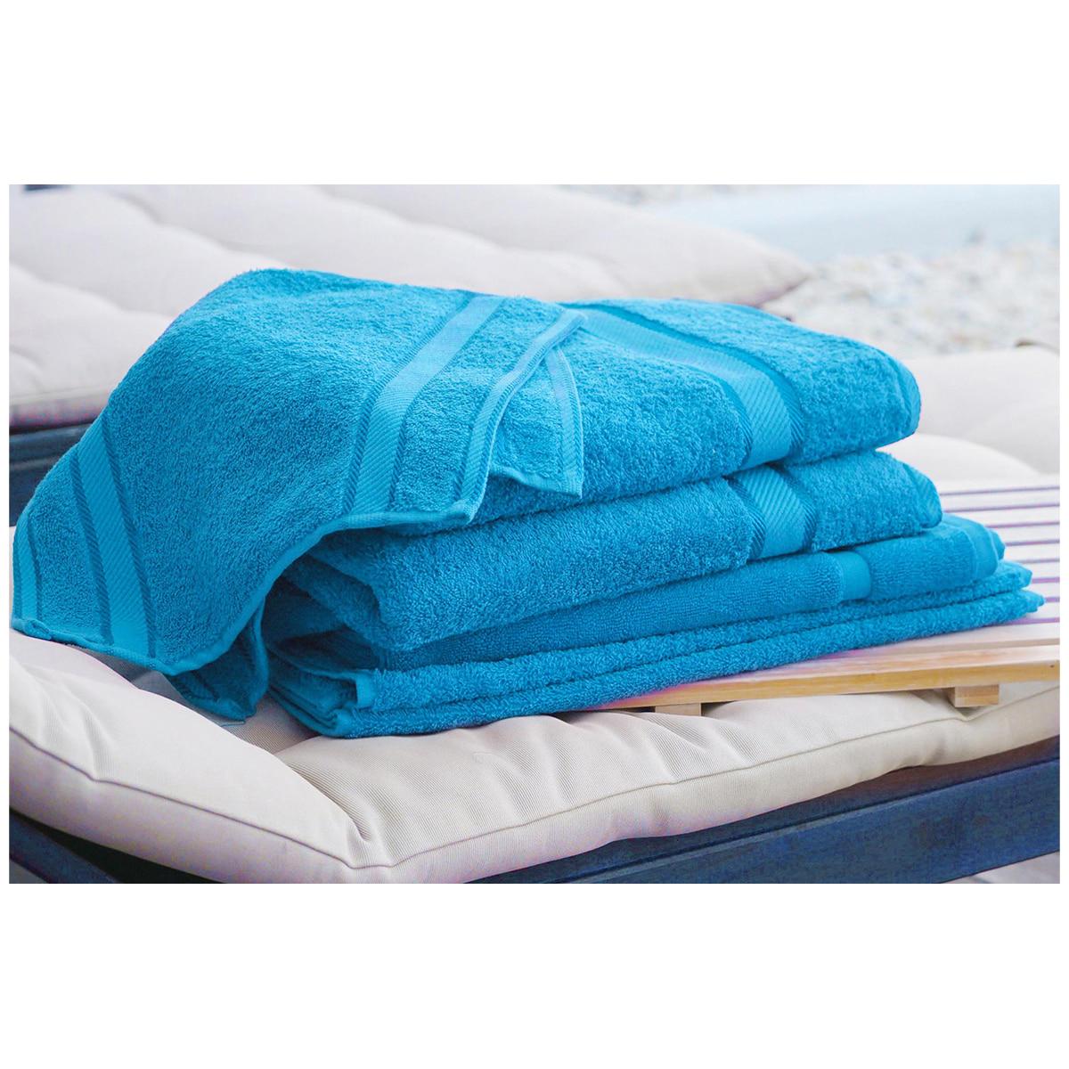 Kingtex Plain Dyed Combed Cotton Bath Sheet Set 7 Piece Forest