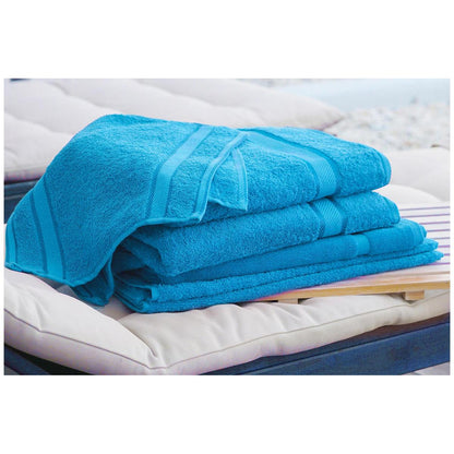 Kingtex Plain Dyed Combed Cotton Bath Sheet Set 7 Piece Forest