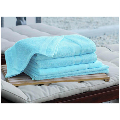 Kingtex Plain Dyed Combed Cotton Bath Sheet Set 7 Piece Forest