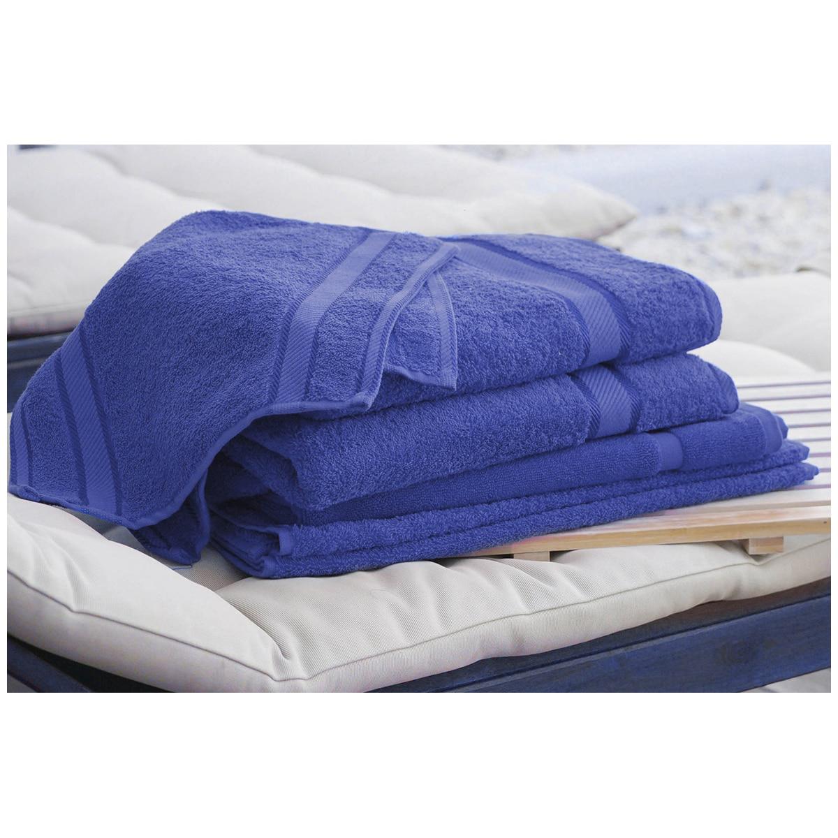 Kingtex Plain Dyed Combed Cotton Bath Sheet Set 7 Piece Forest