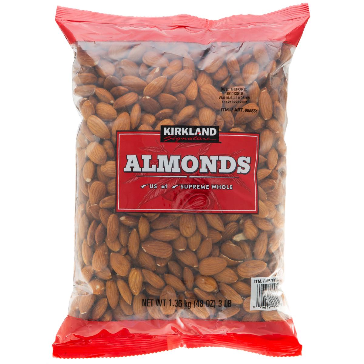 Kirkland Signature Whole Almonds 2 x 1.36kg