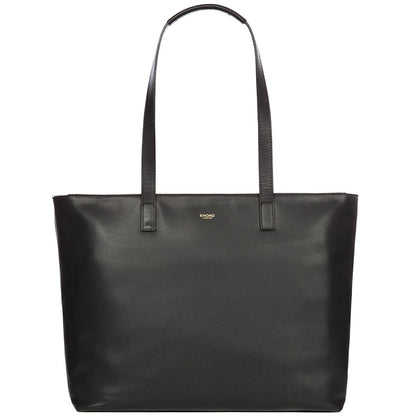 Knomo Mayfair Luxe Maddox 15 Inch Laptop Tote Bag Black